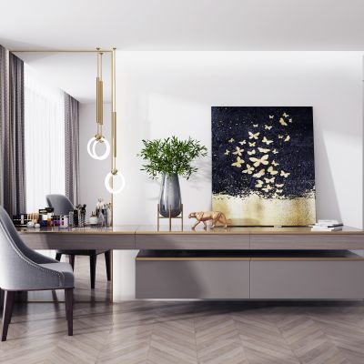 现代电视柜书桌