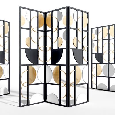 现代金属屏风