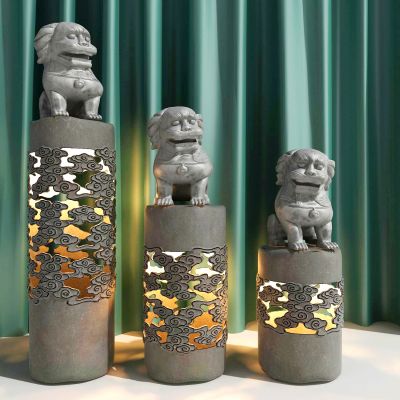 中式景观柱头灯