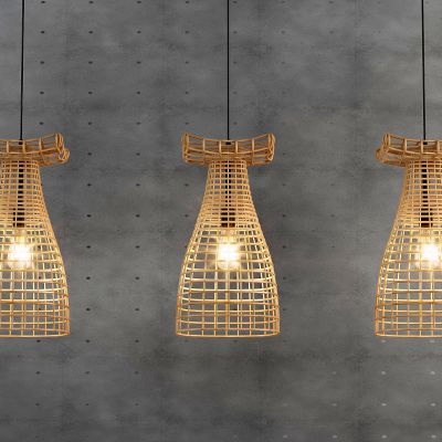 新中式藤编编织吊灯