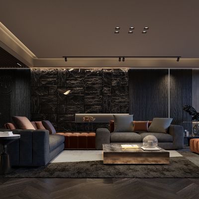 现代高级灰客厅