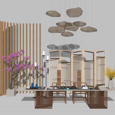 新中式茶台组合