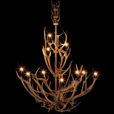 美式羊角灯树枝造型异形吊灯