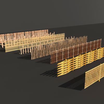 新中式农村牧场护栏3D模型