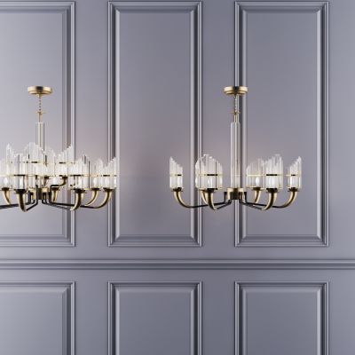 新中式水晶铁艺吊灯