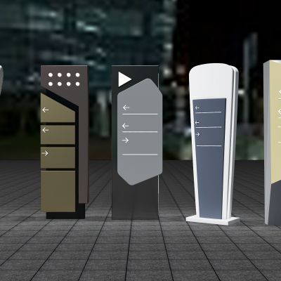 现代商场商业导向台指示导引牌