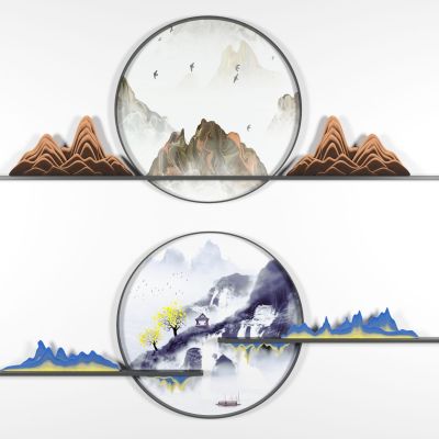 新中式禅意山脉挂件