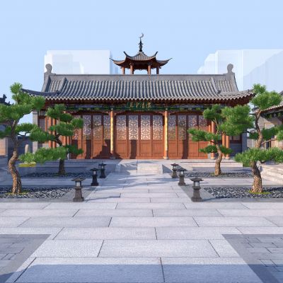 中式古建四合院