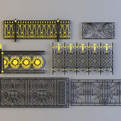 欧式铁艺雕花栏杆护栏