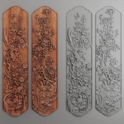 中式花鸟植物菊花