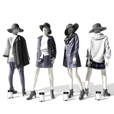 现代女装服装模特