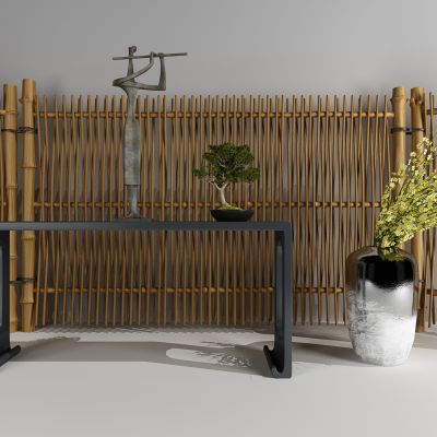 新中式木头围栏