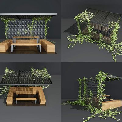 工业LOFT铁艺景观凉亭