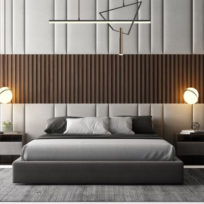 现代床具床头柜组合