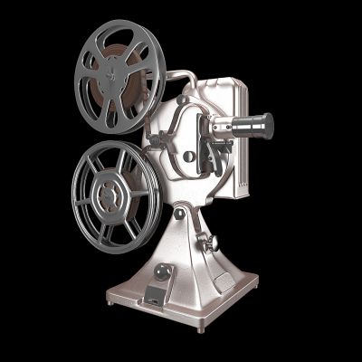 工业风老式胶片放映机,
