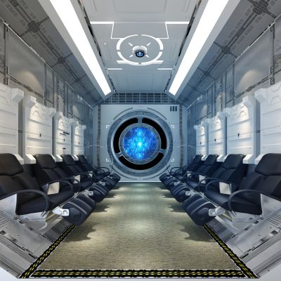 现代飞船太空飞船体验仓舱门