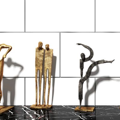 现代抽象金属小人铜人雕塑雕像