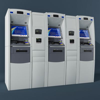 现代银行自助取款机
