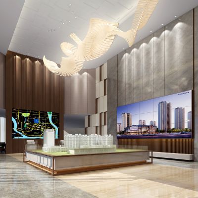 新中式售楼处3D模型