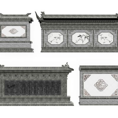 中式古建影壁强