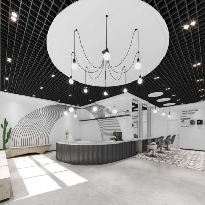 现代理发美发店