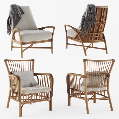 新中式东南亚户外藤编编织休息椅子藤椅