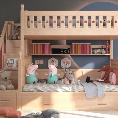 现代上下儿童床3D模型