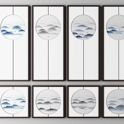 新中式风景山水装饰画挂画