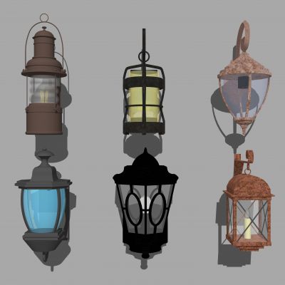 新中式壁灯 户外灯 景观灯 工业用灯