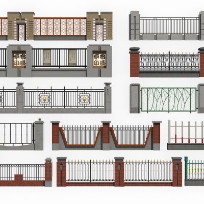 新中式铁艺树叶叶脉形状围栏护栏