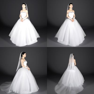 现代新娘婚纱人物