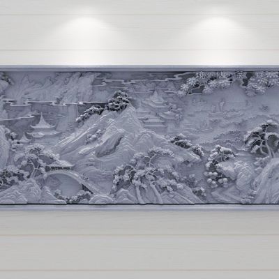 中式山水3D模型