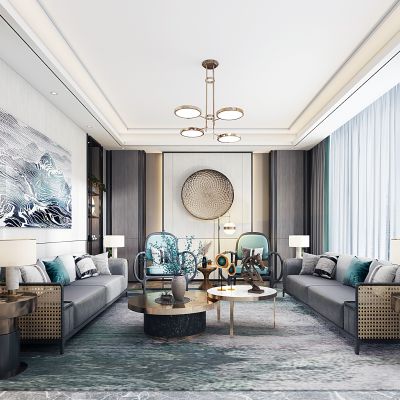 新中式售楼部vip洽谈区