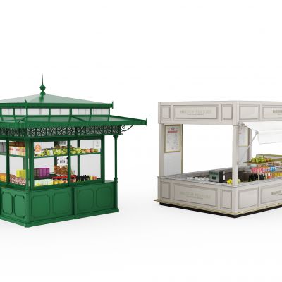 现代售卖亭摊位