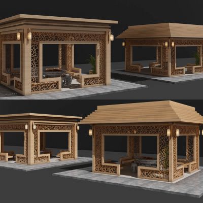 新中式东南亚景观凉亭3D模型