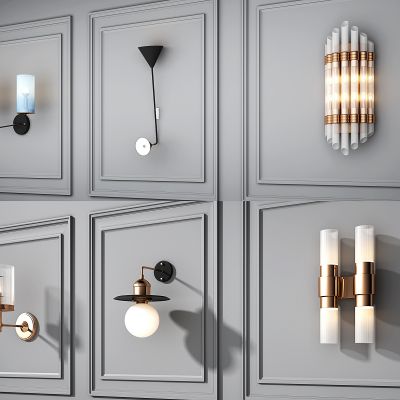 新中式时尚壁灯组合