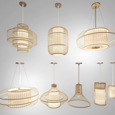 日式东南亚吊灯组合