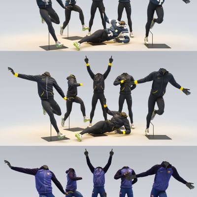 现代半装运动服装模特