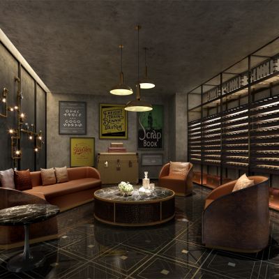 美式混搭酒吧品酒室