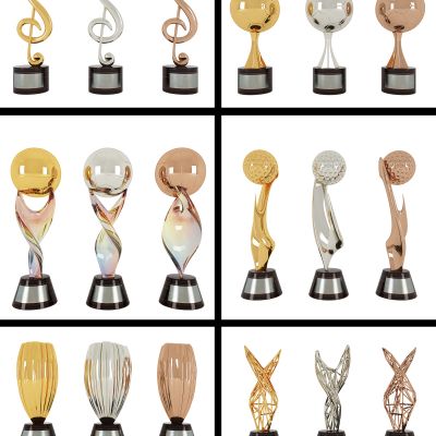 现代奖杯奖牌奖状荣誉墙