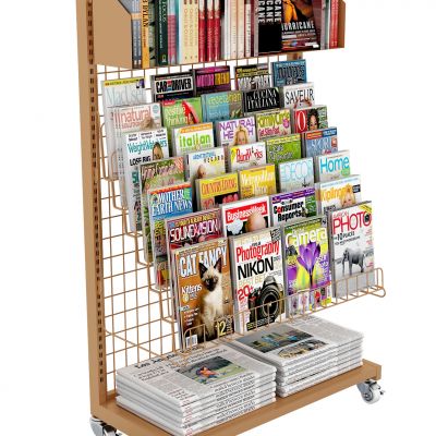 现代便利店报纸杂志架