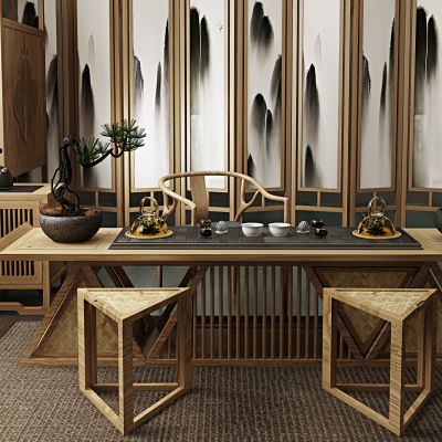 现代茶桌椅组合