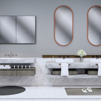 现代卫生间 洗手台 浴室柜