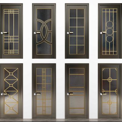 新中式玻璃门组合