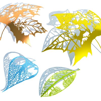 现代枫叶造型雕塑