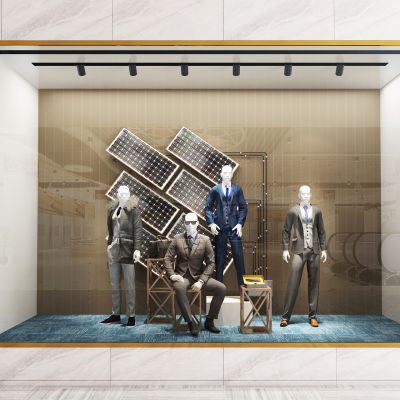 现代商场服装店橱窗