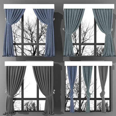 欧式简约窗帘组合
