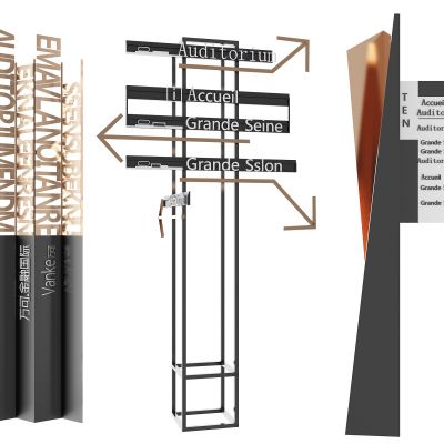 现代商业商场指示牌导视牌