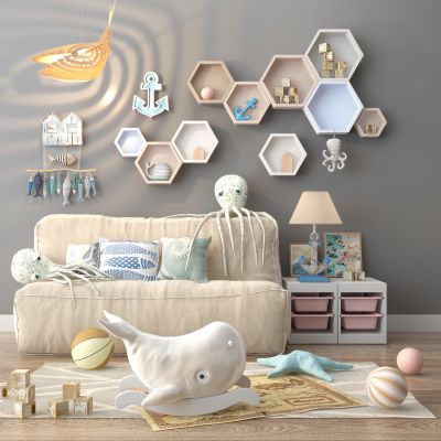 现代地中海儿童沙发玩具