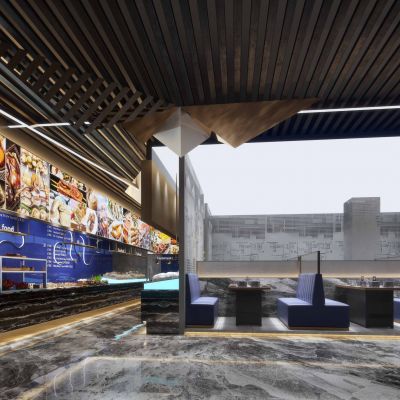 现代海鲜烧烤店